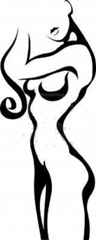 Силуэт женской фигуры