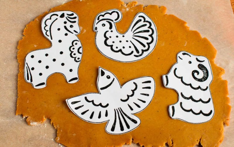 Пряники козули трафареты