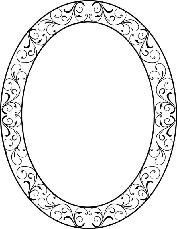 Ажурная овальная рамка