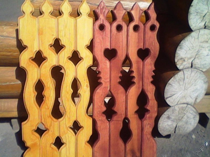 Резной деревянный забор