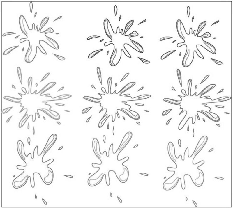 Кляксы для дорисовки