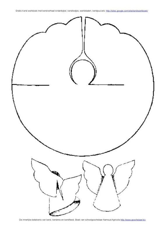 Выкройка ангела из бумаги