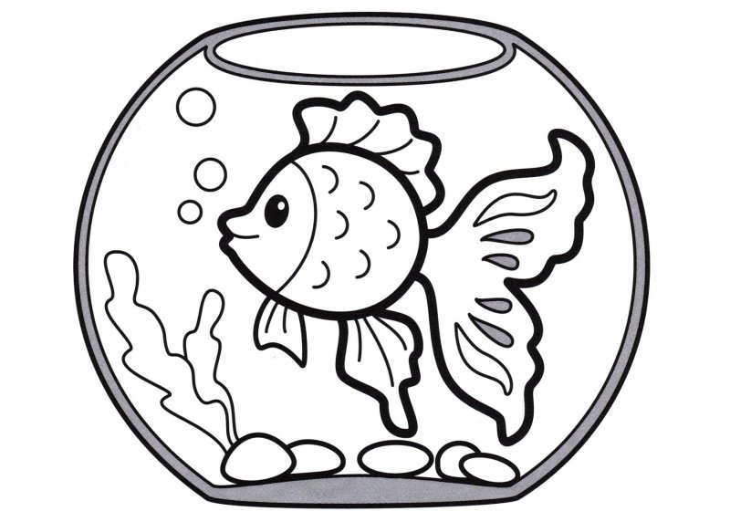 Аквариум раскраска для детей