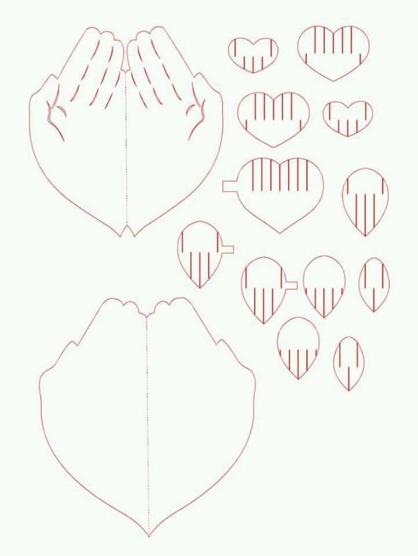 Валентинка с объемным сердцем