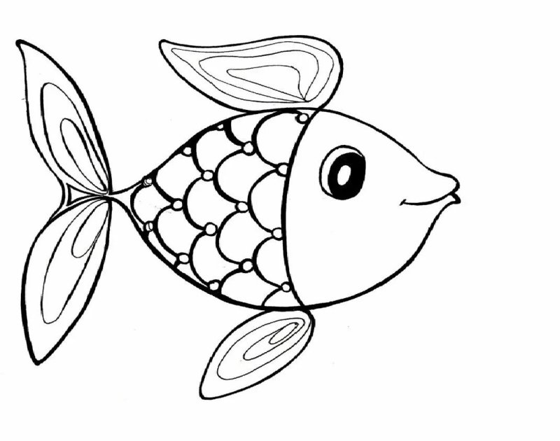 Раскраска рыбка