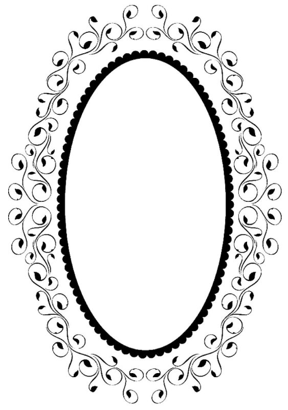 Овал трафарет