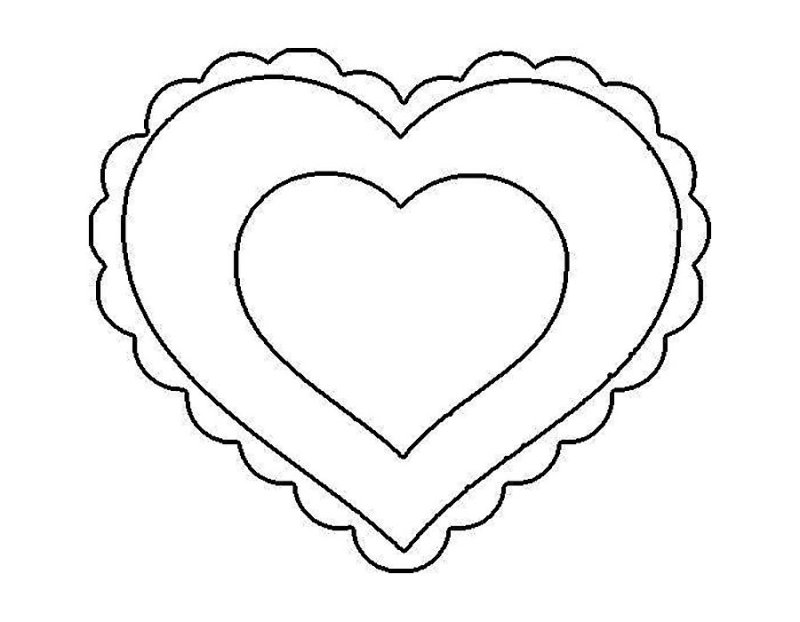 Трафарет сердечки