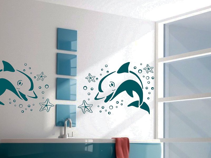 Трафареты для декора ванной комнаты