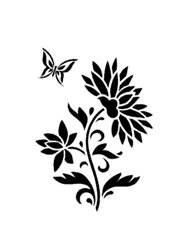 Трафарет георгин