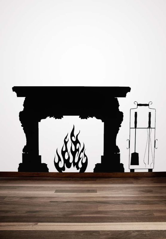 Камин рисунок