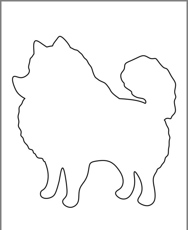 Трафарет собаки для вырезания