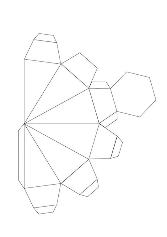 Кристалл развертка для склеивания
