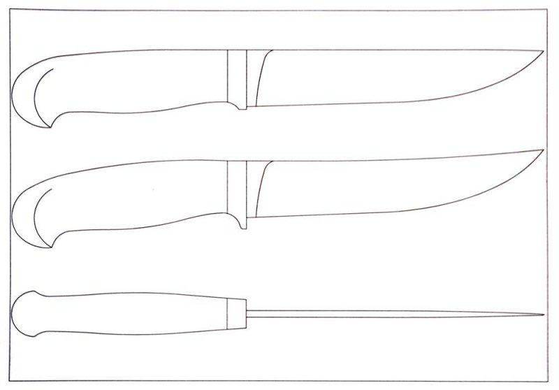 Чертеж охотничьего ножа Кизляр