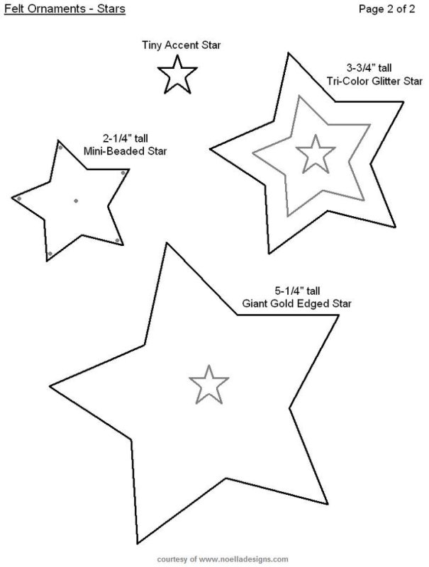 Звездочка из фетра выкройка