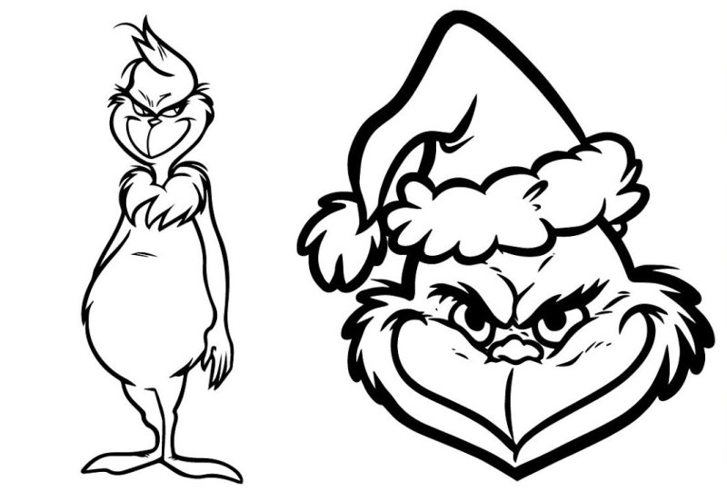 Гринч раскраска для детей
