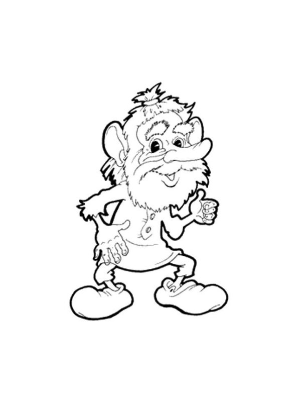 Раскраска домового для детей