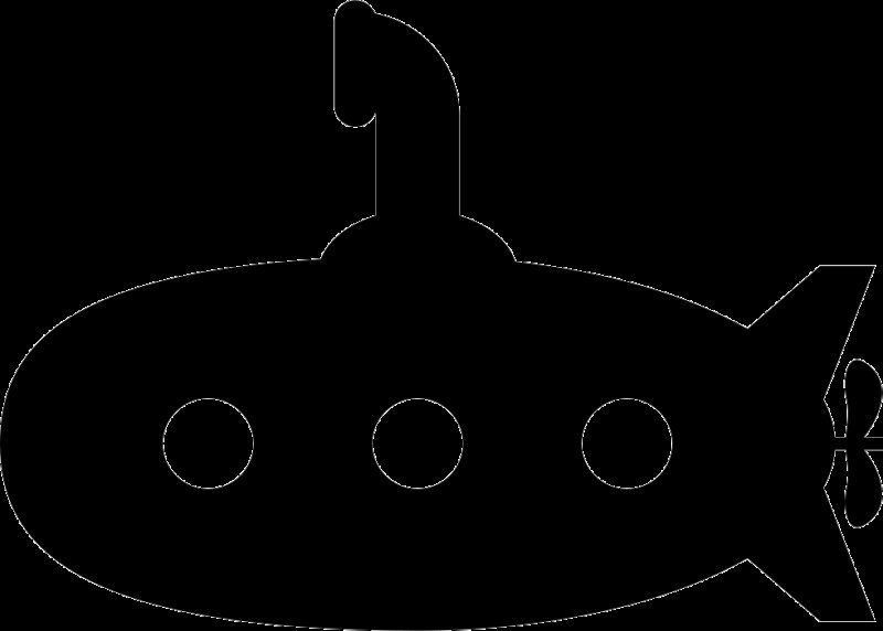 Очертания подводной лодки