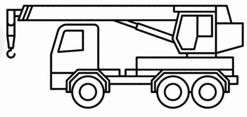 Подъемный кран раскраска