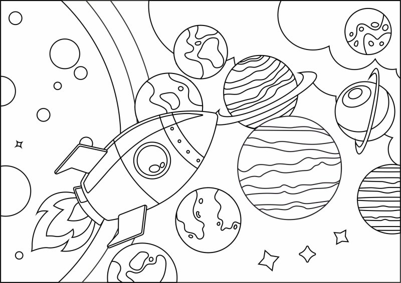 Раскраска планеты солнечной системы для детей