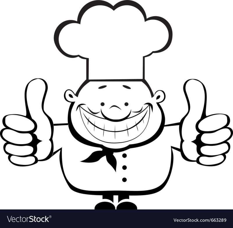 Повар раскраска для детей