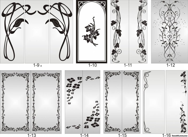 Орнамент для пескоструя на зеркале