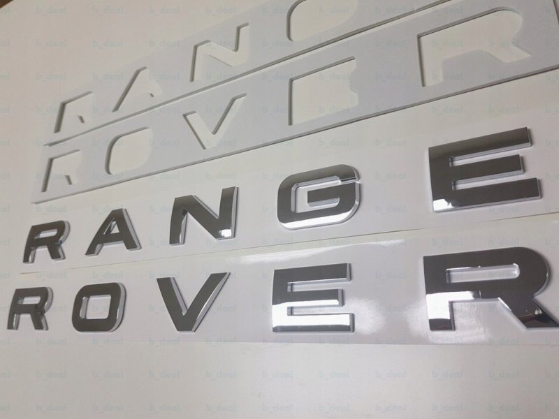 Надпись range Rover хром
