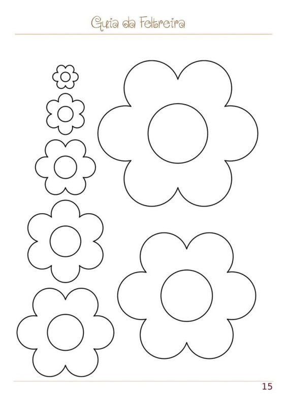 Лекала цветов для аппликации