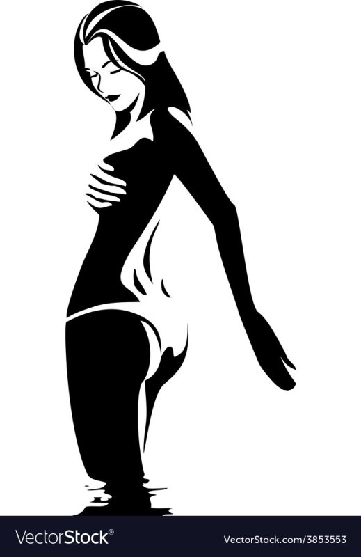 Трафарет девушки