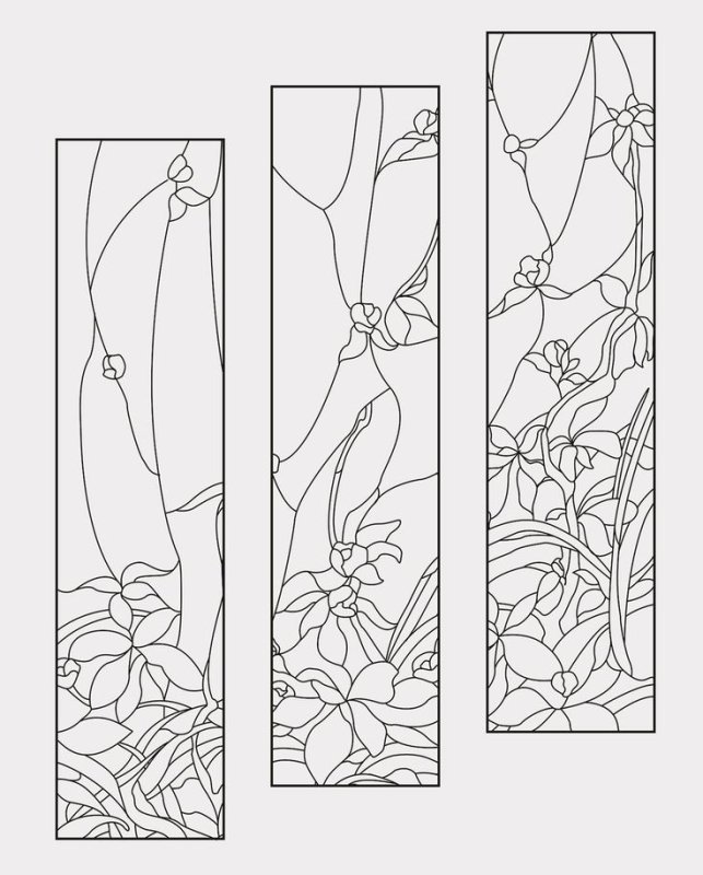 Эскизы для витража на стекле