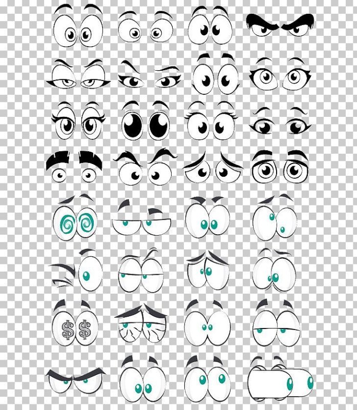 Глаза мультяшные