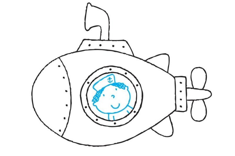 Подводная лодка для вырезания для детей