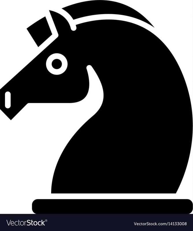 Шахматный конь рисунок