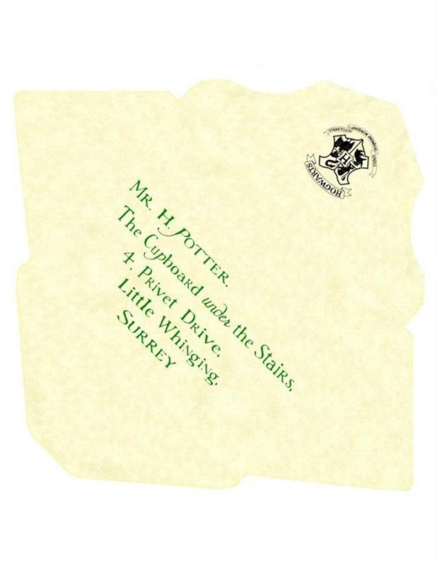 Конверт в Хогвартс Гарри Поттер