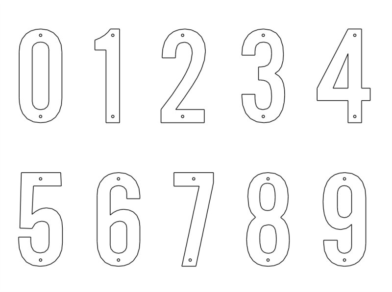 Цифры трафарет для вырезания