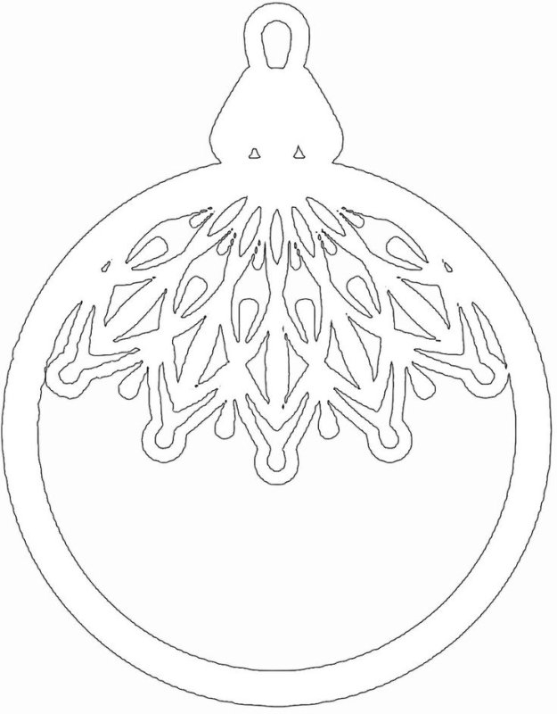 Вытынанка Новогодняя игрушка