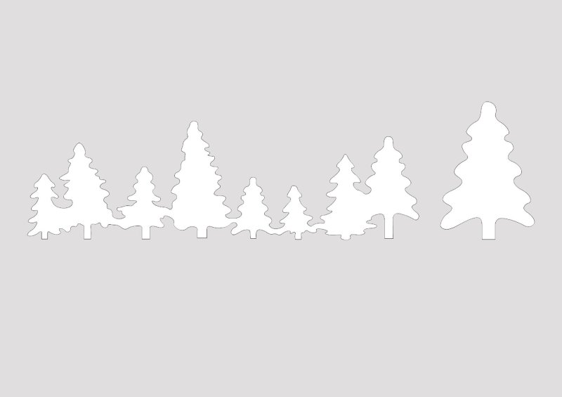 Елочка трафарет для вырезания