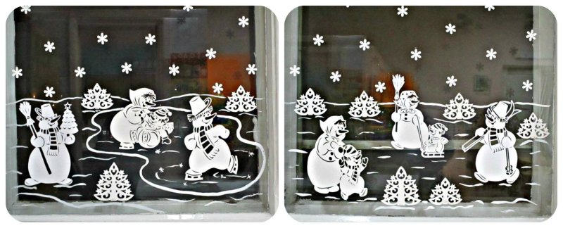 Новогодние сюжеты на окна