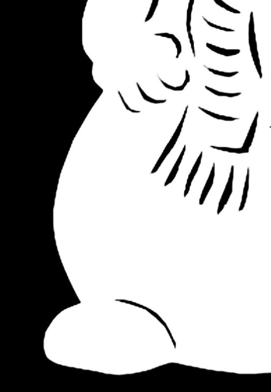 Снеговик вытынанка на окно большая