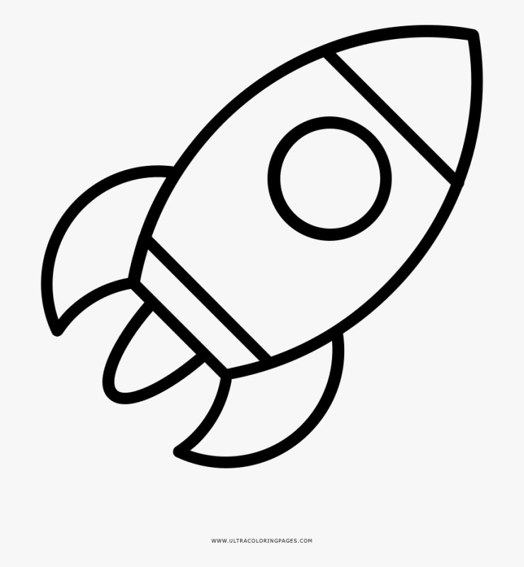 Ракета трафарет для детей