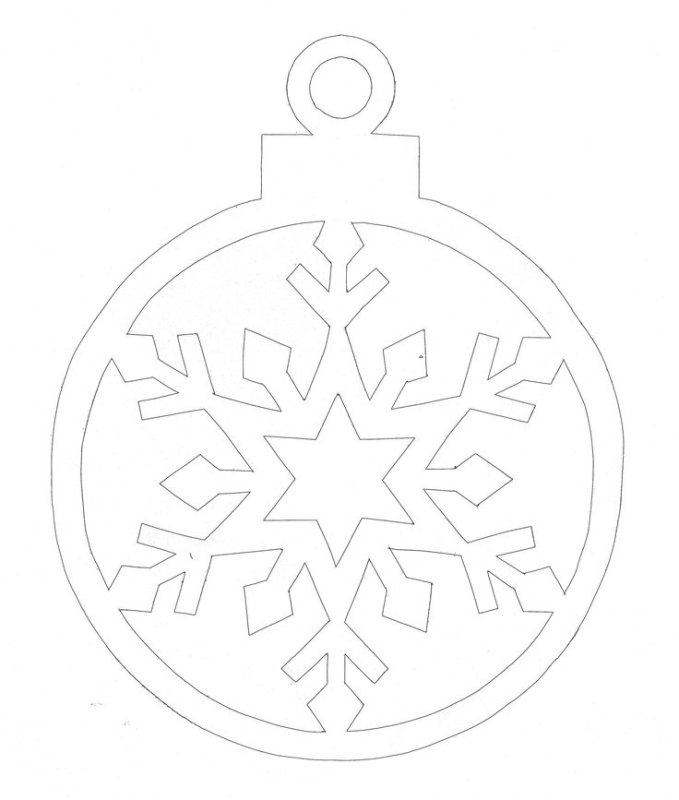 Вытынанки новогодние шары на окна