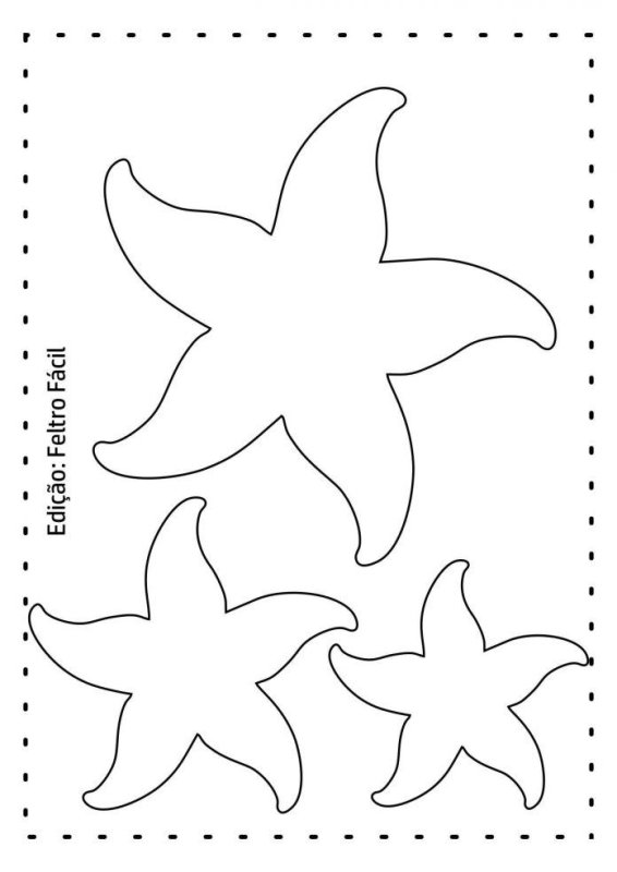 Морская звезда шаблон для аппликации