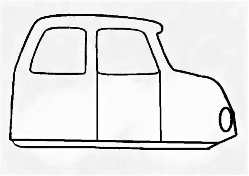 Трафарет машины без колес