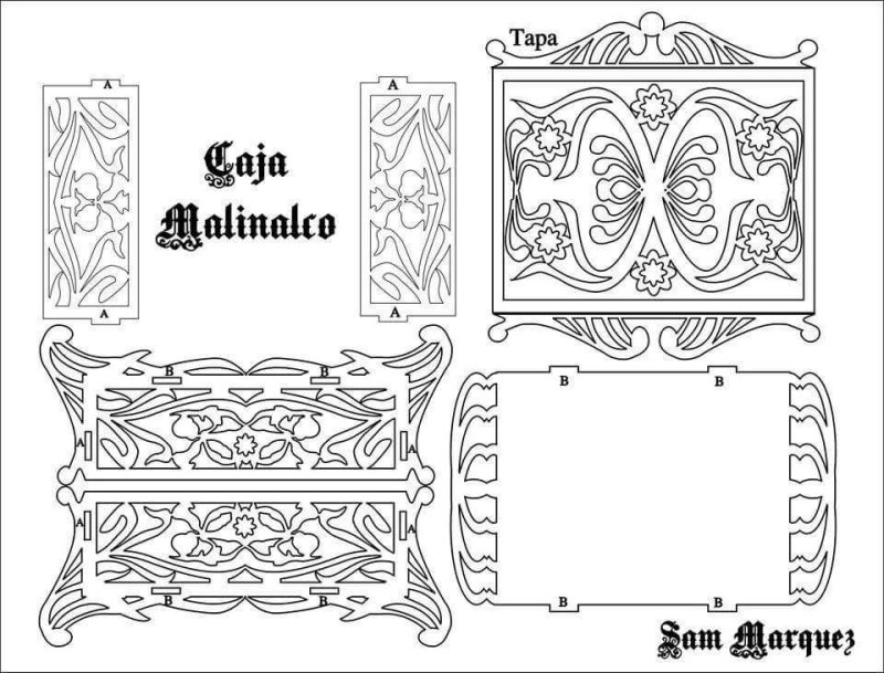 Шкатулка из фанеры чертежи