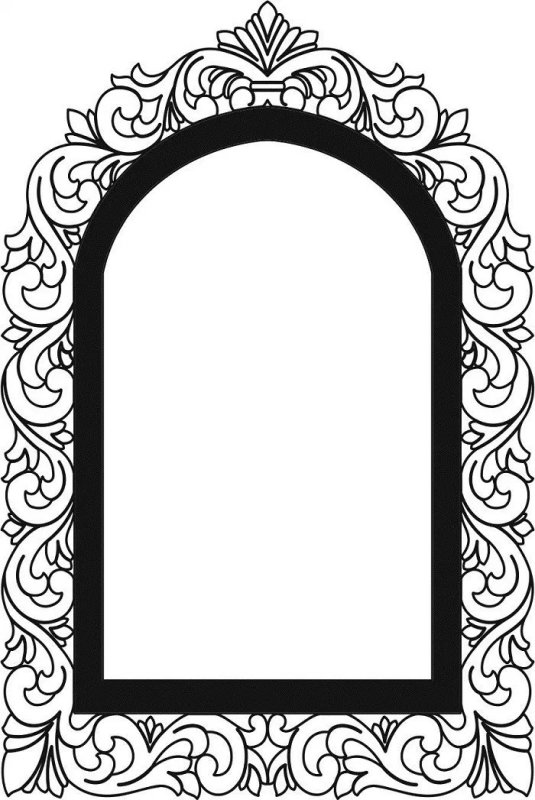 Зеркало трафарет