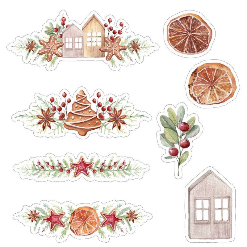 Новогодние наклейки для скрапбукинга