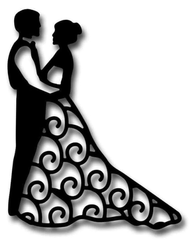 Силуэт жениха и невесты