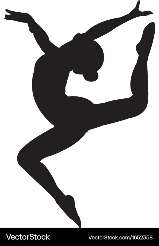 Силуэт акробата