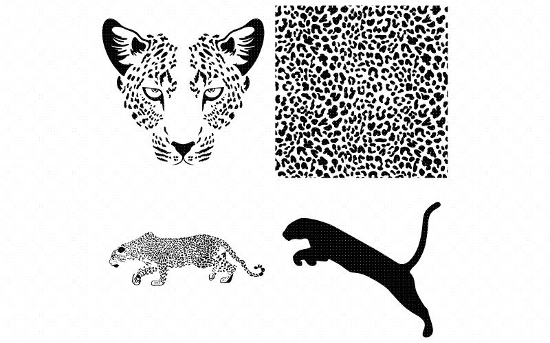 Переводная тату леопард