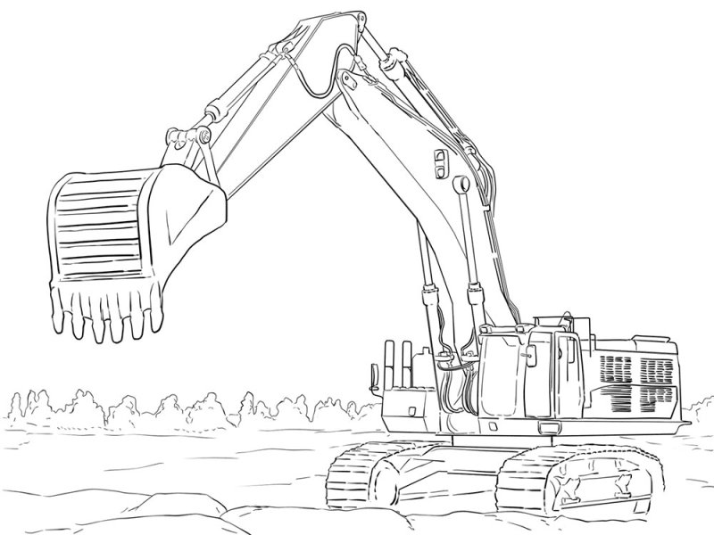 Раскраска строительная техника