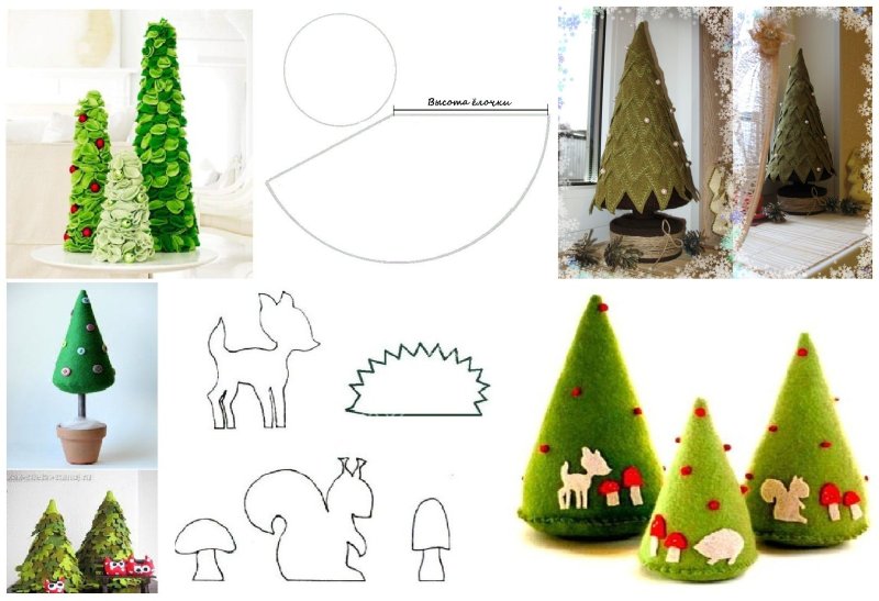 Елка из фетра своими руками с выкройками